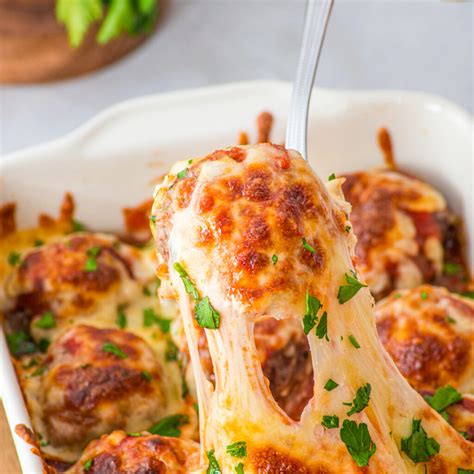Cheesy Oven-Baked Meatballs Recipe
