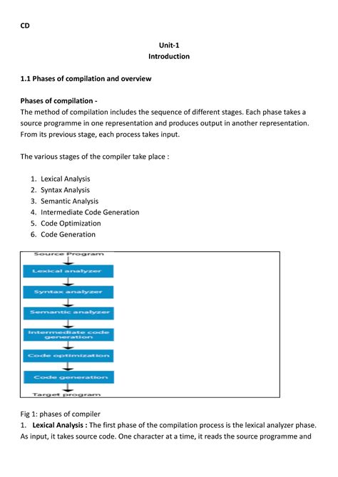 CD unit 1 - Module 1 Lecture: 6 hrs. Introduction: Phases of ...