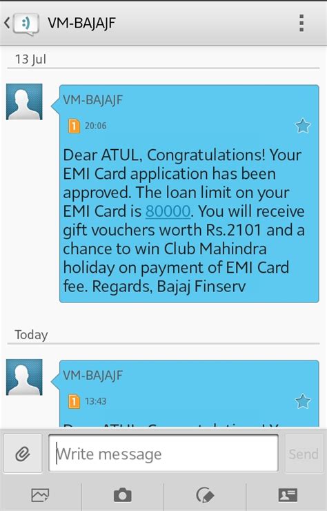 [Resolved] Bajaj Finserv — EMI card not received | 954087