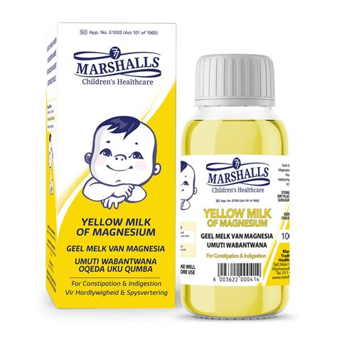 CHILDRENS YELLOW MILK OF MAGNESIUM 100ML - Marshalls Traditional Healthcare