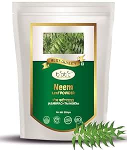 Biotic Herbal Neem Leaves Powder, Organic Neem Leaf Powder for Skin ...