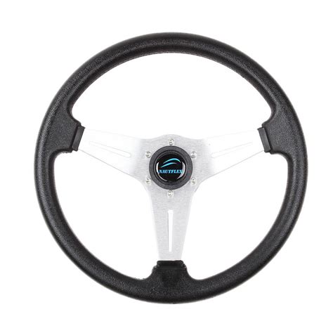 340mm 3 Spoke Marine Steering Wheel 3/4-inch Shaft for Boat, with Soft ...