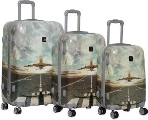 Swiss Mountaineer Aeroplane Printed Set of 3 Trolley Bag Expandable ...
