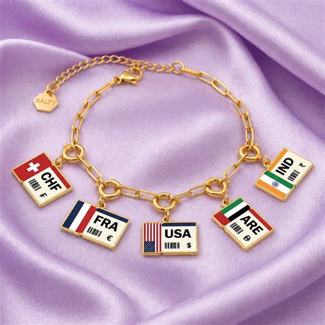 Personalized Country Charm Bracelet | Salty – Salty Accessories