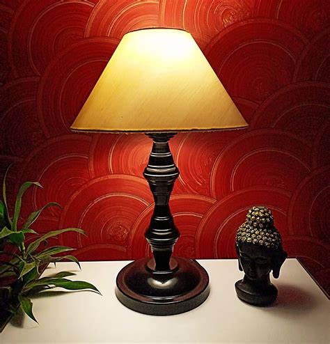 Buy VRCT Khadi Conical Shade and Beautiful Designer Table Lamp for ...