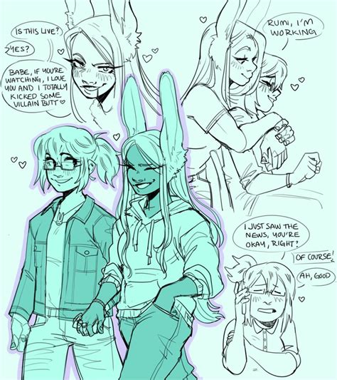 mirko and todoroki fuyumi (boku no hero academia) drawn by habkart ...