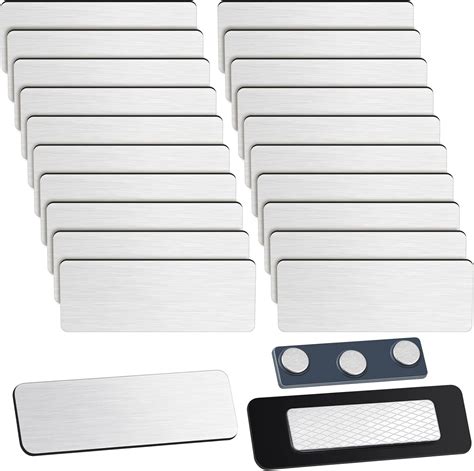 Amazon.com: Geelin 50 Pack Magnetic Name Tags Blank Name Badge Holder ...