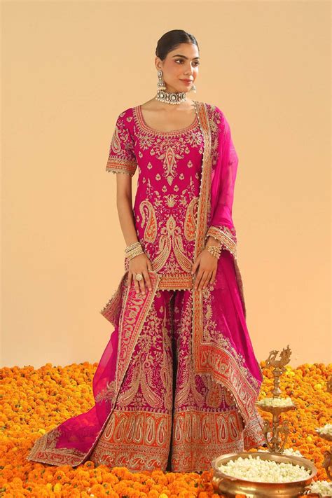Ishwa - Hotpink Kurta with Sharara