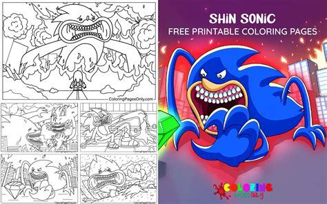 Shin Sonic Coloring Pages - Free Printable PDF & Online Coloring