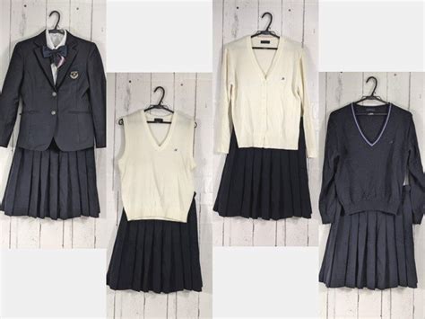 【as660】岡山県 倉敷高校 女子用 制服 学生服 ブレザー+カーデガン+セーター+ニットベスト+冬服スカート+リボン g90