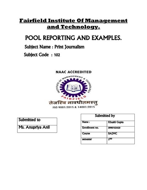 SEMESTER FILES! - Fairfield Institute Of Management and Technology ...