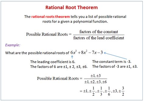 Factor Polynomials Using Rational Root Theorem 的图像结果