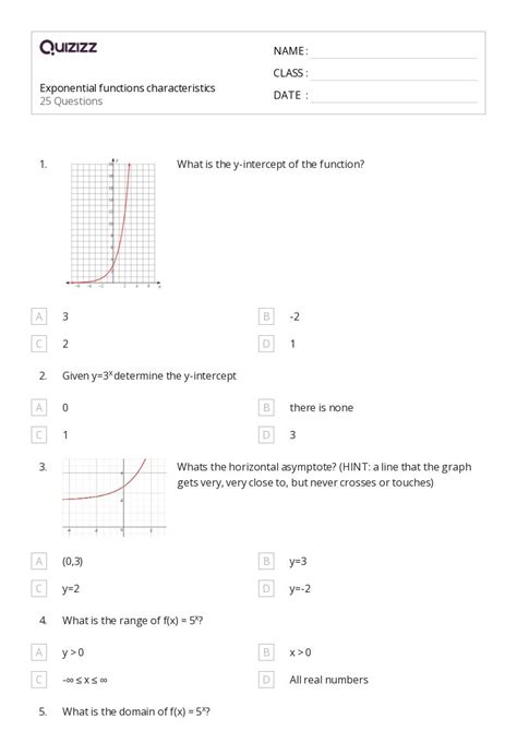 Exponential Function Grade 10 的图像结果