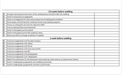 Image result for Wedding Checklist Free Printable Excel