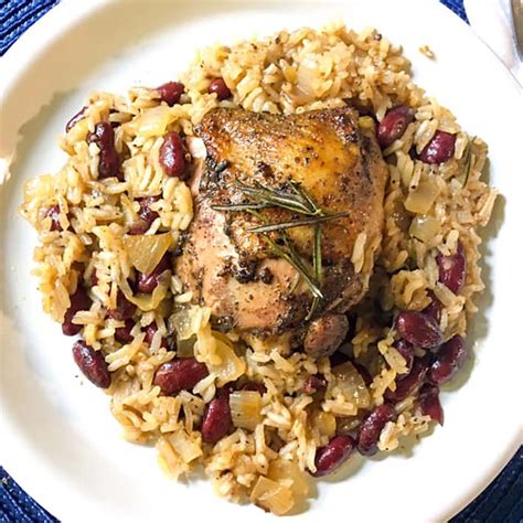 Jerk Chicken And Rice And Peas