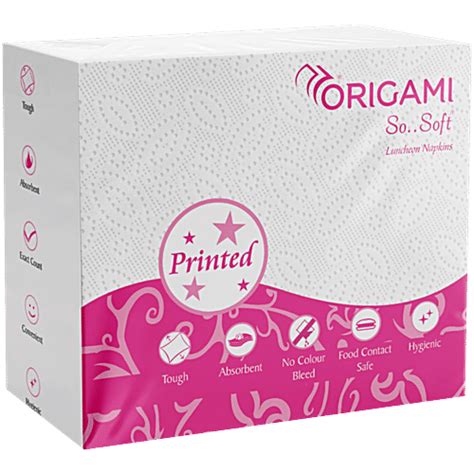 Buy Origami Luncheon Napkins Printed 1 Ply 32 Cm X 32 Cm 50 Pcs Pouch ...