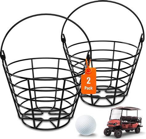 Amazon.com : Fancatti 2Pack Golf Ball Basket for 50 Balls, Golf Ball ...