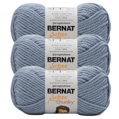 (Pack of 3) Bernat Softee Chunky Yarn-Gray Blue | Michaels