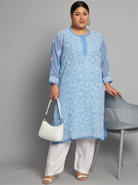 Indiankala4u | Hand-Embroidered Chikankari Kurtas & Kurta Sets