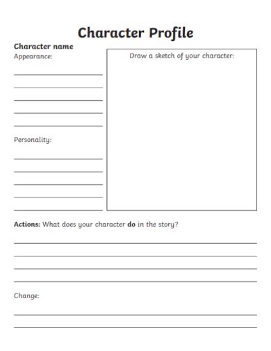 Image result for Character Profile Example