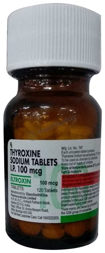 Eltroxin 100mcg Tablet: Price, Uses, Side Effects & How to Use - MediBuddy