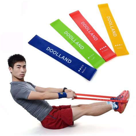 Resistance Band Set 4 Levels Available Latex Gym Strength Training ...
