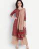 Buy Red & Beige Kurta Suit Sets for Women by HK COLOURS OF FASHION ...