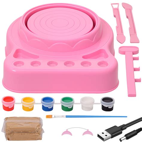 Kids Pottery Wheel Kit Complete Mini Pottery Wheel and Painting Kit ...