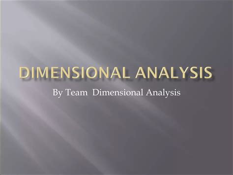 Dimensional Analysis How To 的图像结果