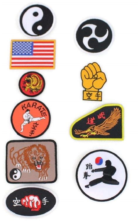 Karate Gi Uniform Patches set of 10 : Amazon.in: Fashion