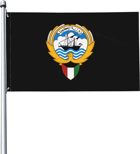 Buy ATOOM Emblem of Kuwait Flags 3X5FT Printed on one Side Online at ...