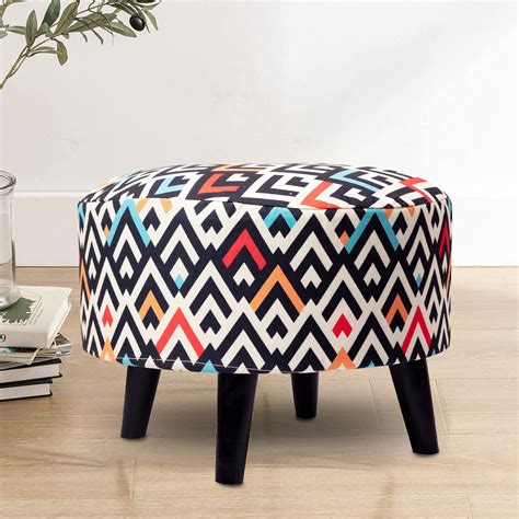 SATTVA Ottoman Stool for Living Room | Pouffes for Sitting Printed ...