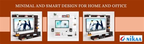 Anikaa Charley Engineered Wood Wall Mount TV Unit/TV Stand/Wall Set Top ...