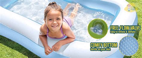 P for Pogu Rectangular Inflatable Kids Swimming Pool Bathtub Soft ...