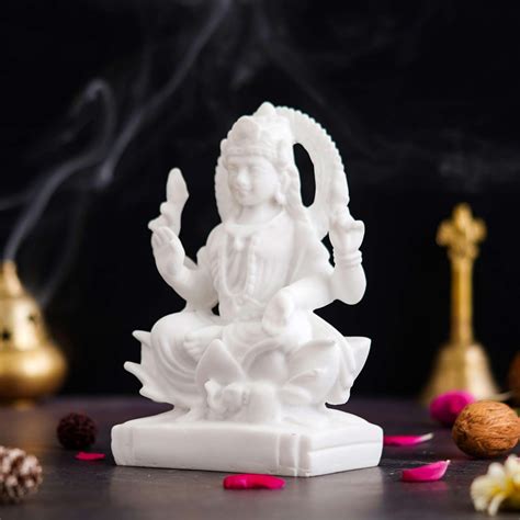 AcraftVille White Saraswati Idol - Maa Saraswati India | Ubuy