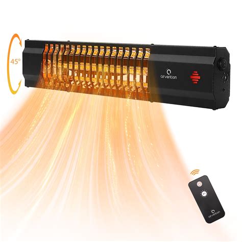 Airvention Outdoor Electric Patio Heater, 1500W Infrared Electric ...