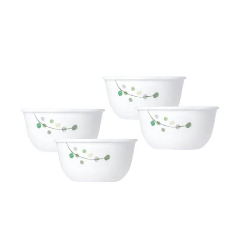 CORELLE Livingware Plus Green Delight 325 ml Soup Bowl, Lightweight ...