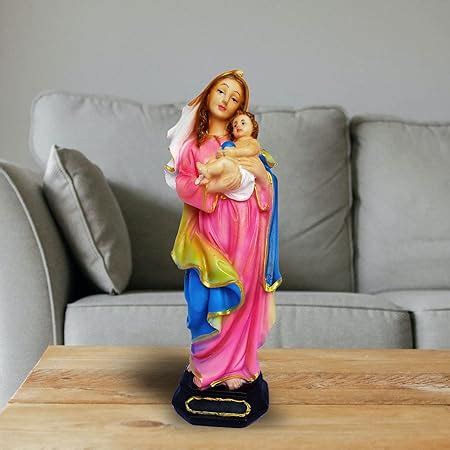 Buy Newven PolyMarble 1 Feet Lourdh Mary showpiece Idol Catholic Wall ...