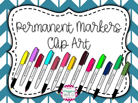 Permanent Markers Clip Art | Permanent marker, Clip art, Markers