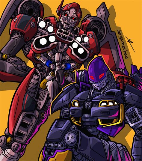 nightbird and shatter (transformers and 3 more) drawn by ryzmechaa ...