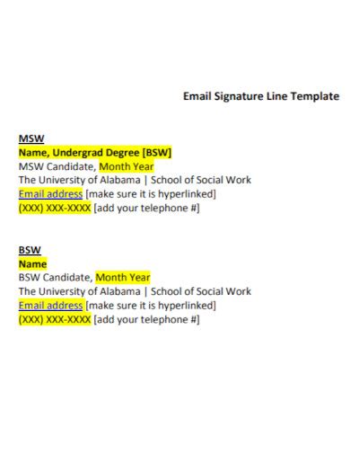 Image result for Email Signature Line Examples