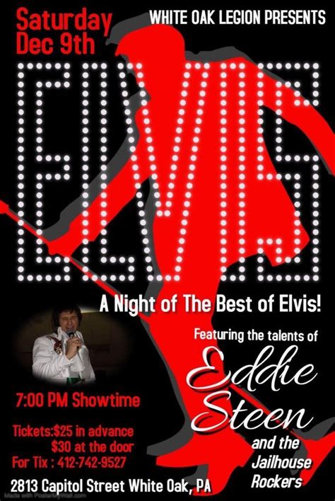 A night of the Best of Elvis with Eddie and the Cruisers, American ...