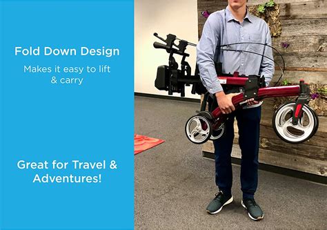 Buy NOVA Medical Dragon Fold n’ Go Rise UP Rollator, Upright Rolling ...