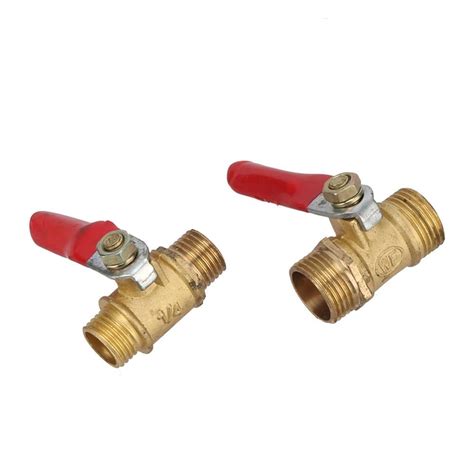 ZAFONI Ball Valves, Brass Ball Valve Male To Male Thread With Red Lever ...