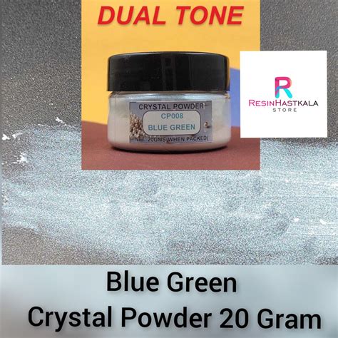 Blue Green Crystal Powder 20 Gram – Resinhastkala Store