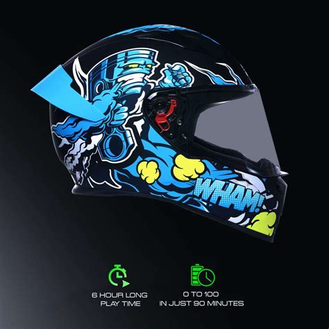 STUDDS Thunder Communication Ready D10 Bluetooth Helmet Motorbike ...