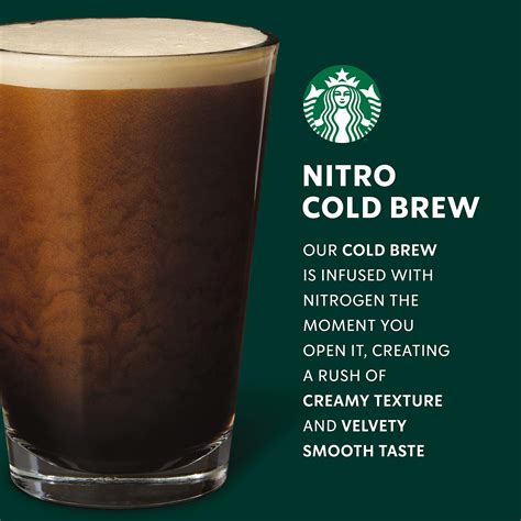 Starbucks Nitro Cold Brew, Black Unsweetened, 9.6 fl oz Can (8 Pack ...