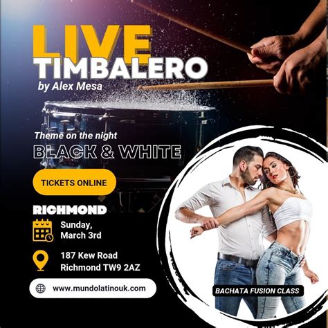 Black & White Salsa and Bachata Party - Richmond, Richmond Cricket Club ...