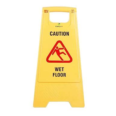 Carepure Wet Floor Sign Board, yellow caution sign board, housekeeping ...