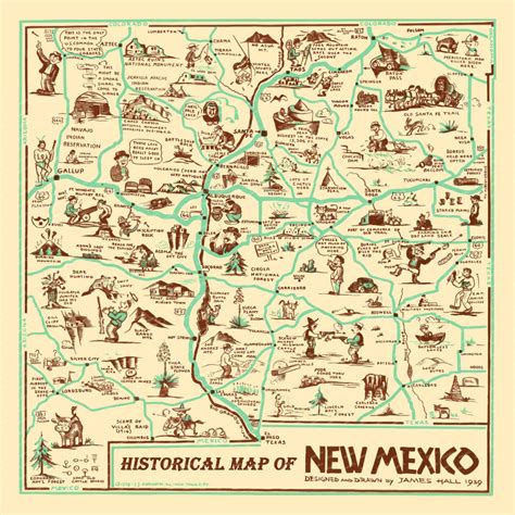 New Mexico Like Never Before: 1939 Map Brings History to Life with a Laugh - KNOWOL